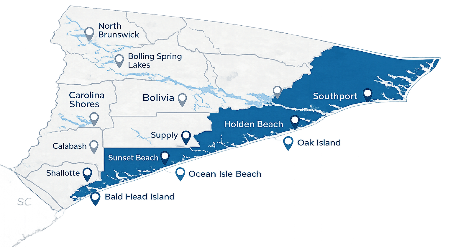 Brunswick County Map